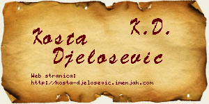 Kosta Đelošević vizit kartica
